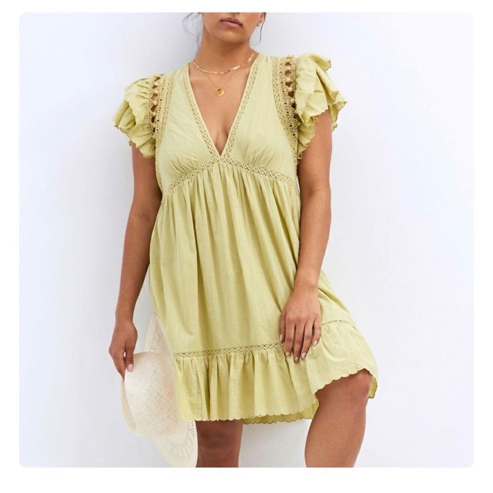 NWT Anthropologie ruffle midi dress